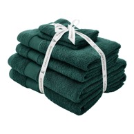 CATHERINE LANSFIELD Tamno zeleni pamučni set ručnika 6 kom od frotira Anti-Bacterial