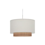 KAVE HOME Bijelo/u prirodnoj boji tekstilno sjenilo ø 40 cm Erna