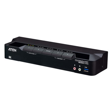 ATEN KVM prekidač CS1924A-AT-G, 4-portni, DisplayPort, USB, 7680 x 4320, crni