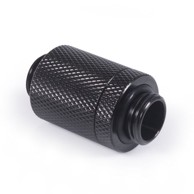 ALPHACOOL Adapter D-Plug ES, 25.5mm, G1/4 vanjski navoj na G1/4 vanjski navoj, Duboko crni
