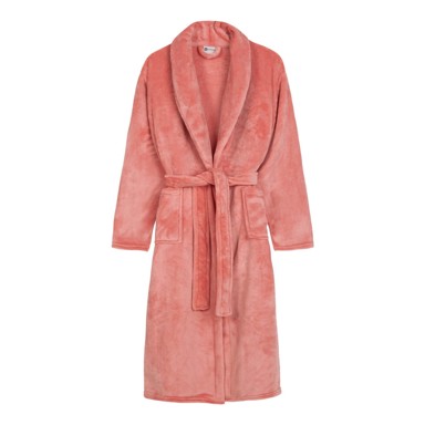 GOOD MORNING Ružičasti kućni ogrtač od mikropliša XL/XXL Polyvelvet