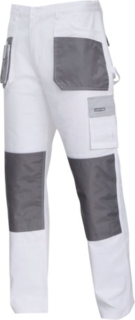 LAHTI PRO Pamučne radne hlače L4051354, veličina 2XL/54, bijelo-sive