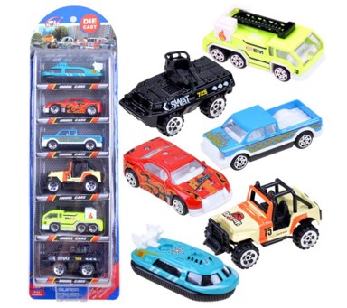 Set 6 metalnih raznih vozila