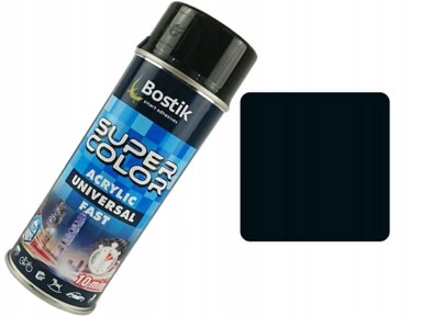 BOSTIK Super Color Univerzalna boja u spreju, sjajna crna, 400 ml
