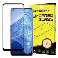 WOZINSKY Kaljeno staklo s punim ljepilom zaštitnik zaslona s kućištem okvira za Realme 7 crno