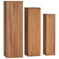 Set stalaka za biljke, 3-dijelni, masivna tikovina