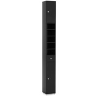 COSTWAY Samostojeći kupaonski ormarić 180 cm, 2 vrata i 1 ladica, crni