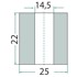 GRANIT Čahura 25x14,5x22 mm za MULAG malčer 186653