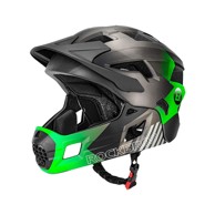 ROCKBROS Dječja biciklistička kaciga s odvojivom bradom S 48-54 cm, zeleno