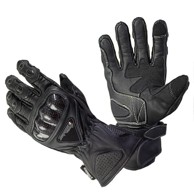 CAPPA RACING Rukavice za motor Cap, kožne, duge, crne 3XL