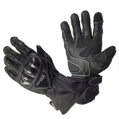 CAPPA RACING Rukavice za motor Cap, kožne, duge, crne 3XL