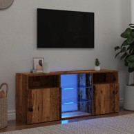 TV ormarić LED boja drva 120x30x50 cm konstruirano drvo