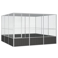 Kavez za ptice antracit 302,5x324,5x211,5 cm od pocinčanog čelika