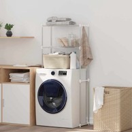 Polica za perilicu rublja 63 x 27 x 136 cm, aluminij, bijela