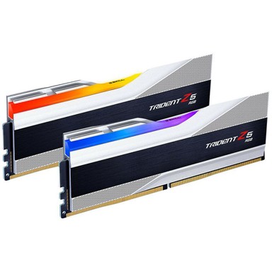 G.SKILL Trident Z5 RGB RAM memorija DDR5, 6000 MHz, CL32, XMP 3.0, 64 GB Dual-Kit, srebrna (F5-6000J3238G32GX2-TZ5RS)