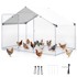 COSTWAY Metalni kokošinjac 300 x 203 x 202 cm