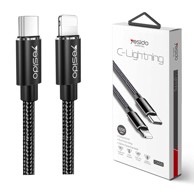 YESIDO Kabel CA-56, tip C na Lightning, 18 W, 2.4 A, 1.2 m, crni