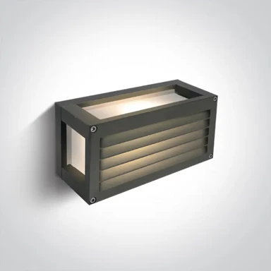 Zidna svjetiljka, 1xE27, 15W, 240V, IP54, DM67420A/AN, antracit