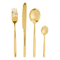 PREMIER HOUSEWARES Set pribora za jelo 16 kom Avie, od nehrđajućeg čelika, zlatna boja