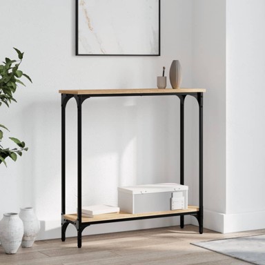Konzolni stol boja hrasta 75 x 22,5 x 75 cm konstruirano drvo