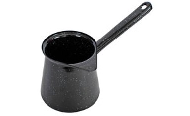 VEF Džezva emajlirana, 0,25 l, crna