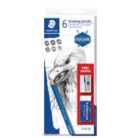 STAEDTLER Set Mars Lumograph 61 100 C6 + gumica + šiljilo blister