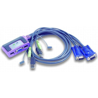 ATEN KVM preklopnik 2-Port USB KVM Switch, 2-portni, VGA, USB, plavi