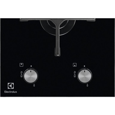 ELECTROLUX Plinska ploča za kuhanje EGC3322NVK crna, ugradbena, 2 zone