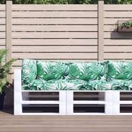 Jastuci za palete 3 kom od tkanine, uzorak lišća