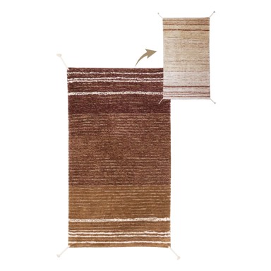 LORENA CANALS Ciglasti pamučan tepih 80x140 cm Twin Toffee 