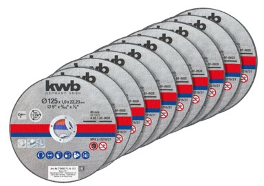 KWB Rezna ploča za metal OPP 125x1,0 mm, SET 10/1