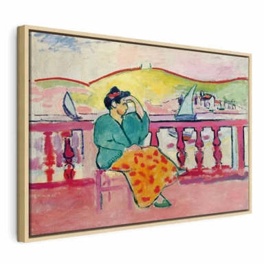 Slika Henri Matisse – Woman on the Terrace, 120x80 cm, u prirodnom drvenom okviru