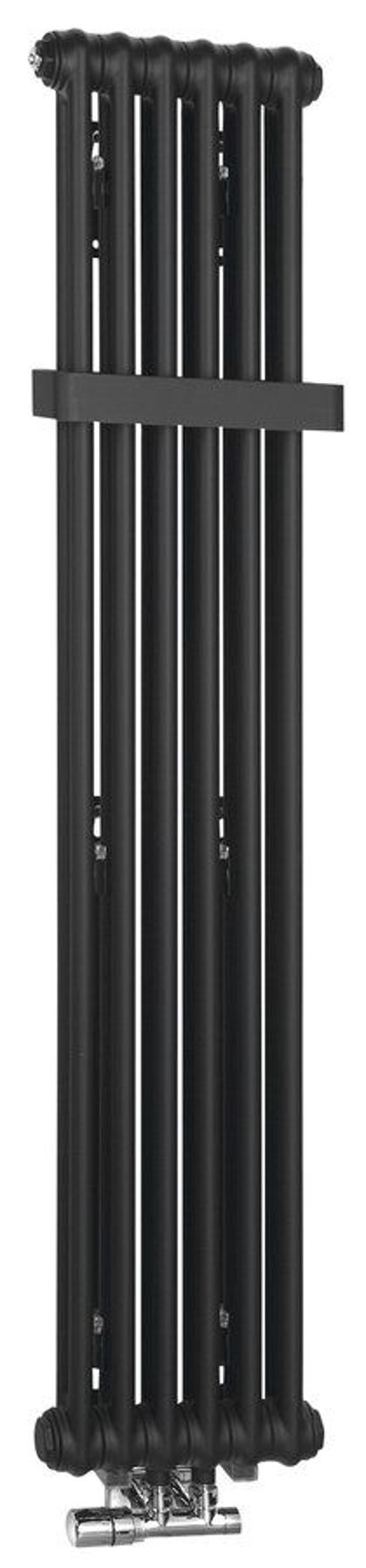 SAPHO Radijator FEDE, 1500 x 306 mm, 6 segmenata, središnji priključak, crni mat
