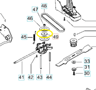 HUSQVARNA Podloška bubnja spojke za M53-160 AWREX, 538235287