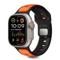 TECH-PROTECT Remen Iconband Line za Apple Watch 8/9/10/11/SE/Ultra (44/45/46/49mm), crno-narančasti