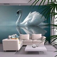 Foto tapeta White swan 200x154