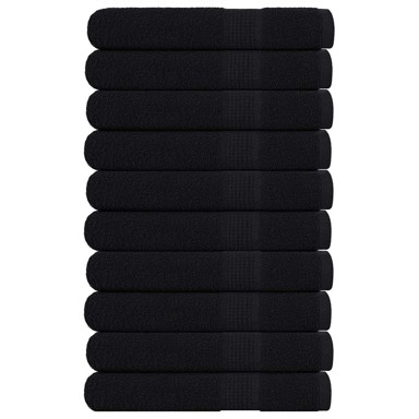Ručnici 10 kom crni 100 x 200 cm 360 gsm od 100 % pamuka