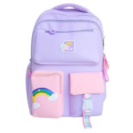 LIVEFY Školski ruksak Rainbow Cloud, ljubičasti
