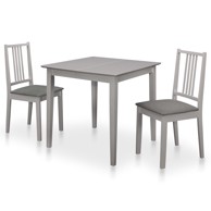 3-dijelni blagovaonski set od MDF-a sivi