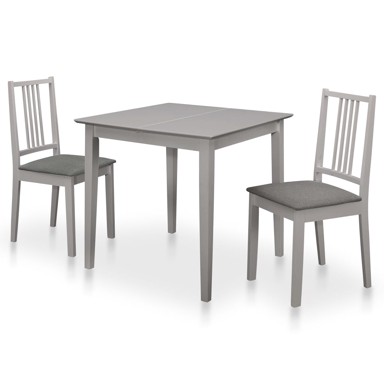 3-dijelni blagovaonski set od MDF-a sivi