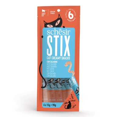 SCHESIR Hrana za mačke Cat Stix poslastica, losos, 6×15 g