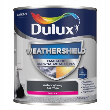 DULUX Akrilni emajl Weathershield za metal i drvo, antracit, 0,7 l
