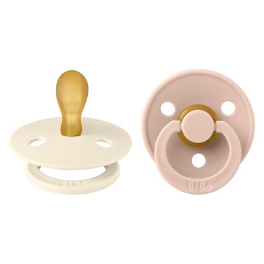 BIBS Duda varalica Colour, simetrična, bijela/ružičasta (vel. 1)