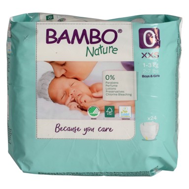 BAMBO NATURE Pelene Premature 0, 24 kom