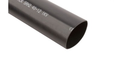 Termoskupljajuća cijev zadebljana ljepilom, crna, SRH2 40-12 1000 mm