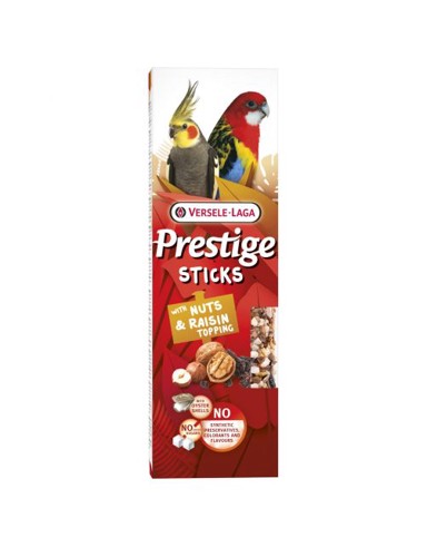 VERSELE LAGA PRESTIGE Poslastice Stick za srednje papige, orašasti plodovi i grožđice, 2 komad