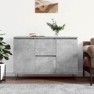 Komoda siva boja betona 104x35x70 cm od konstruiranog drva