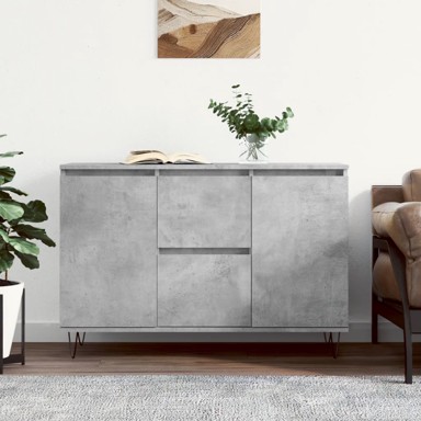 Komoda siva boja betona 104x35x70 cm od konstruiranog drva