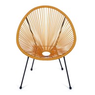 BONAMI SELECTION Žuta metalna/plastična vrtna fotelja Avocado Comfort