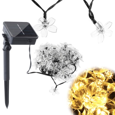 MG Solarni lanac, 50 LED, 7 m, topla bijela